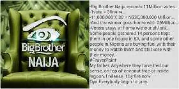 #BBNaija: Checkout this hilarious trending broadcast message